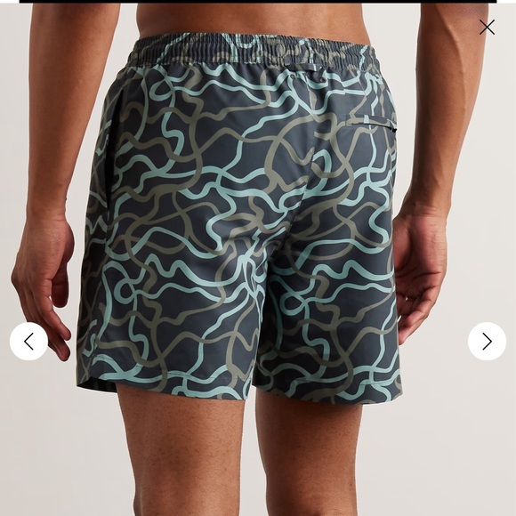 Mr P Straight-Leg Mid-Length Printed Swim Shorts - M - Picture 3 of 8